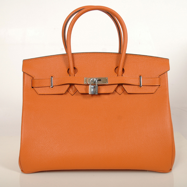 H35OBJSS Hermes Birkin in pelle togo togo 35CM Arancione (argento)